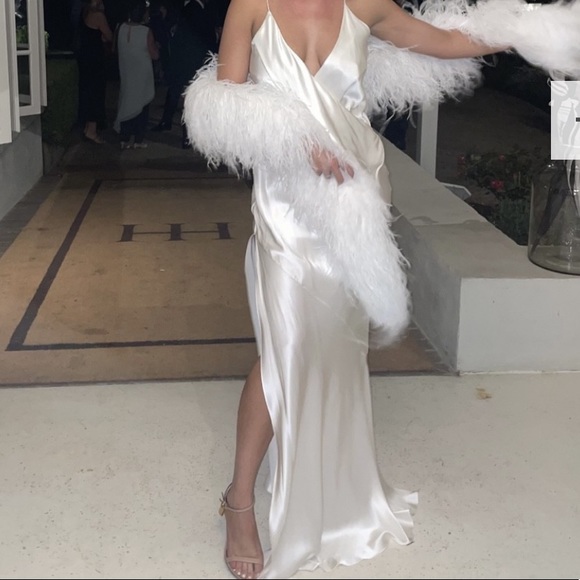 Wedding or Prom Dress Silk with Slit - Picture 5 of 5